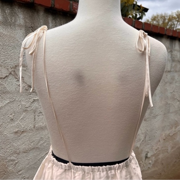 SISTERS THE LABEL Dove Bows Mini Dress - Satin Silk Pearl - Picture 6 of 8